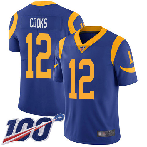 Los Angeles Rams Limited Royal Blue Men Brandin Cooks Alternate Jersey NFL Football #12 100th Season Vapor Untouchable